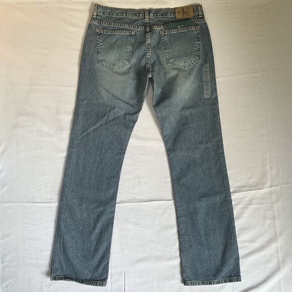 Calvin Klein Size 11 Low Rise Boot Cut 12oz Sandblast Denim 33" Inseam - Picture 8 of 9